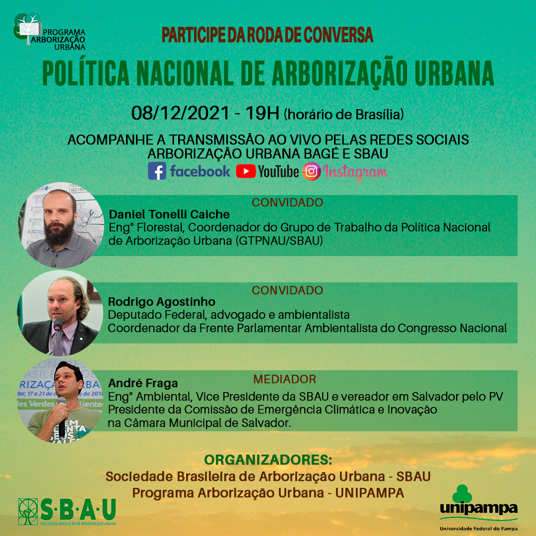 RODA DE CONVERSA – POLÍTICA NACIONAL DE ARBORIZAÇÃO URBANA – 08/12/2021
