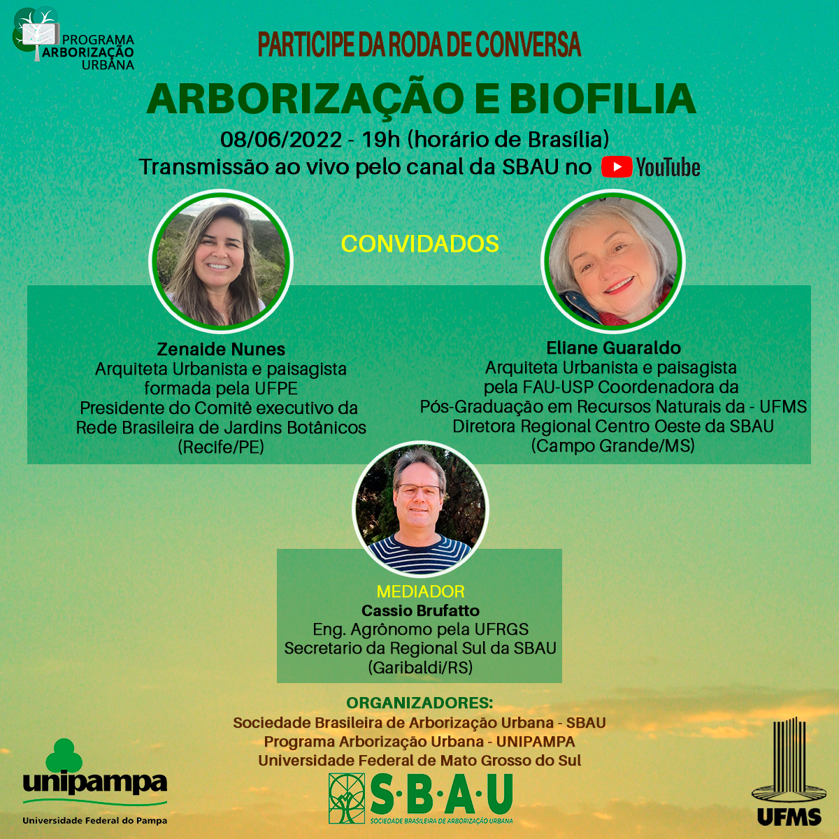 RODA DE CONVERSA – ARBORIZAÇÃO E BIOFILIA – 08/06/2022